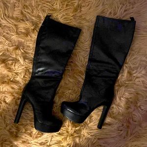 Knee high platform boots